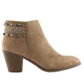 Women's beige boots L3526 Khaki