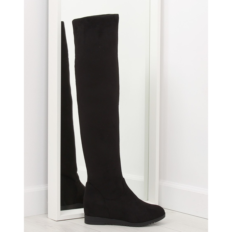Black wedge boots 168-108 black
