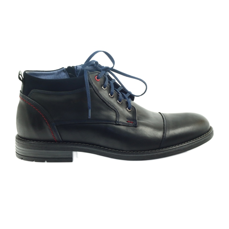 Nikopol leather shoes insulated with a slider 689 black