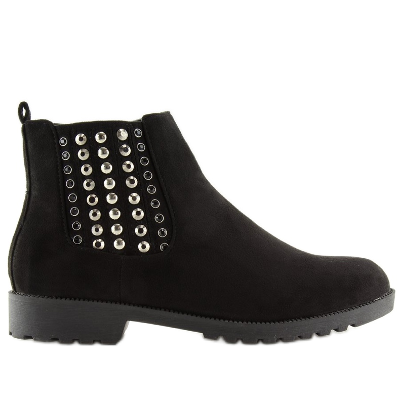 Black Chelsea boots for women 108-107 Black