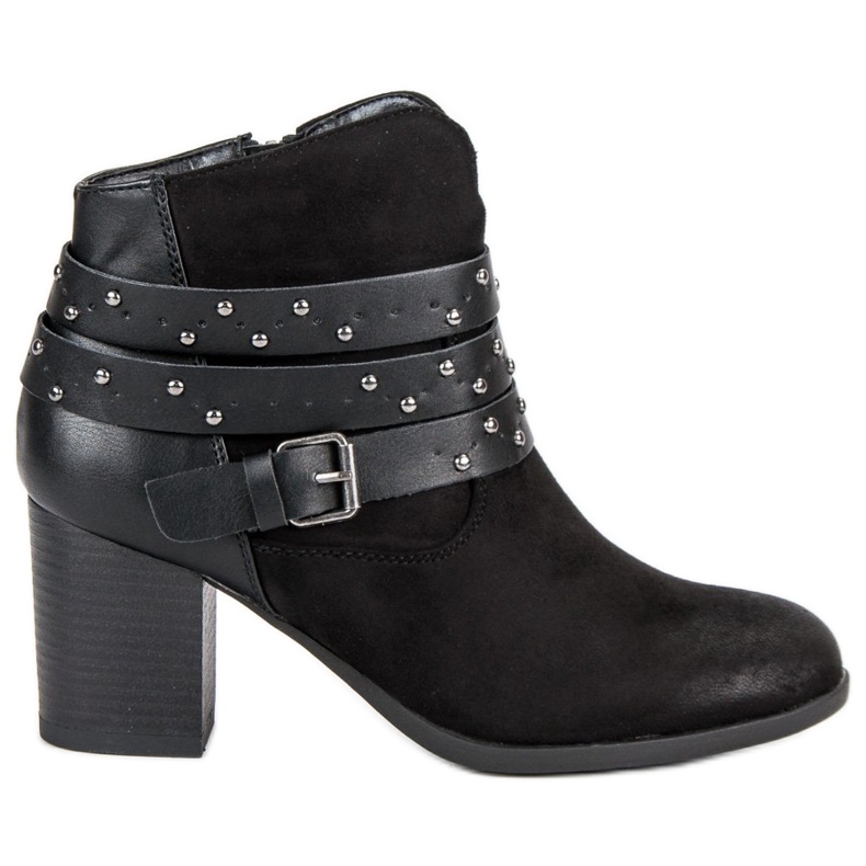 Bobo Black ankle boots on the post