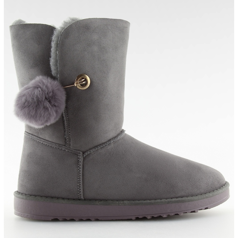 Emuses with a pompom gray SP04P gray grey