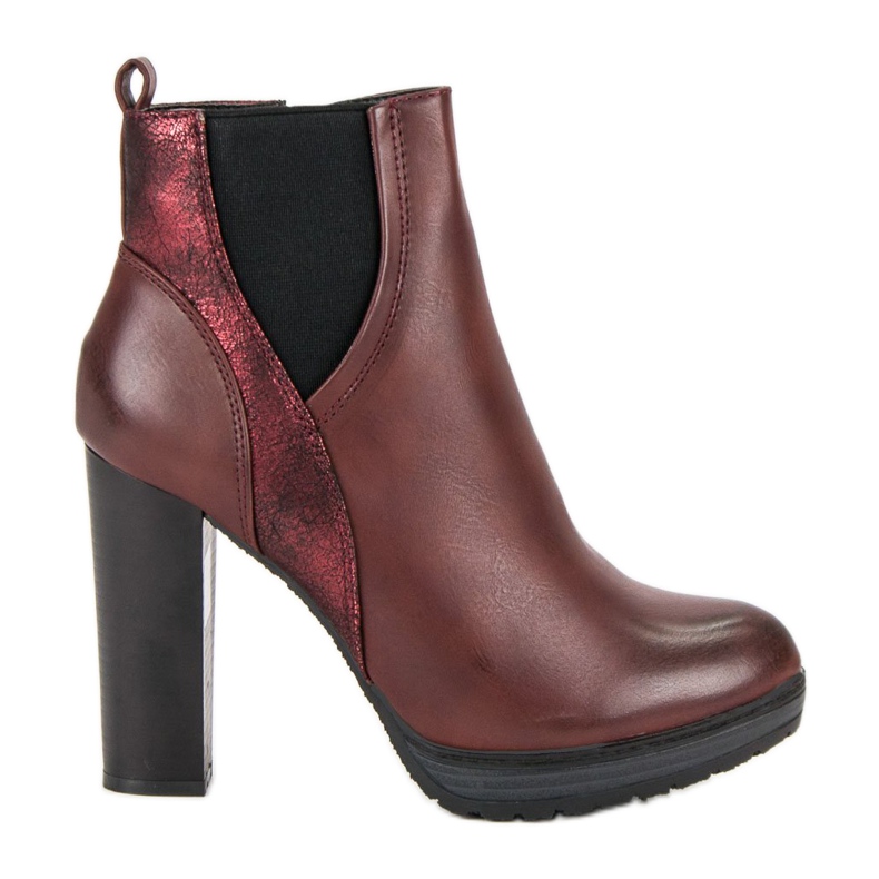 Erynn Sexy burgundy boots red