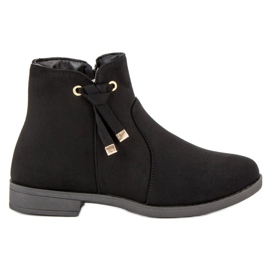 Top Shoes Low Ankle Boots With A Zipper black