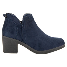 Ideal Shoes High-heeled boots blue Ideal Shoes High-heeled boots blue