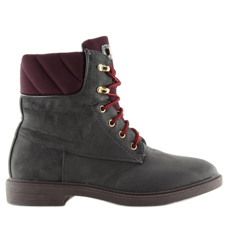 Laced Boots Timberki gray AF36 Gray grey