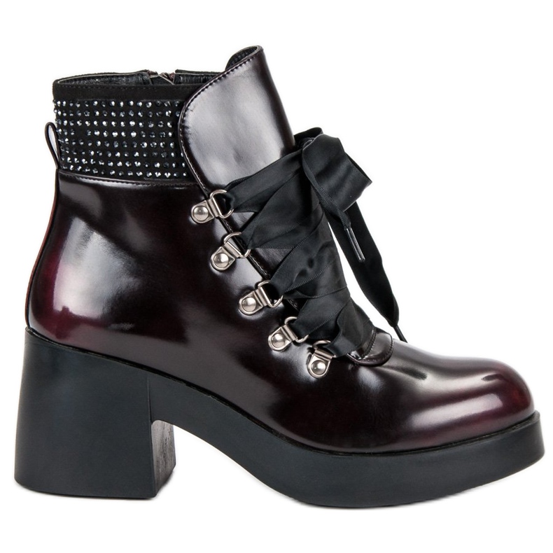 Super Me Fashionable high-heeled boots red