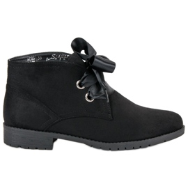 Seastar Suede lace-up boots black