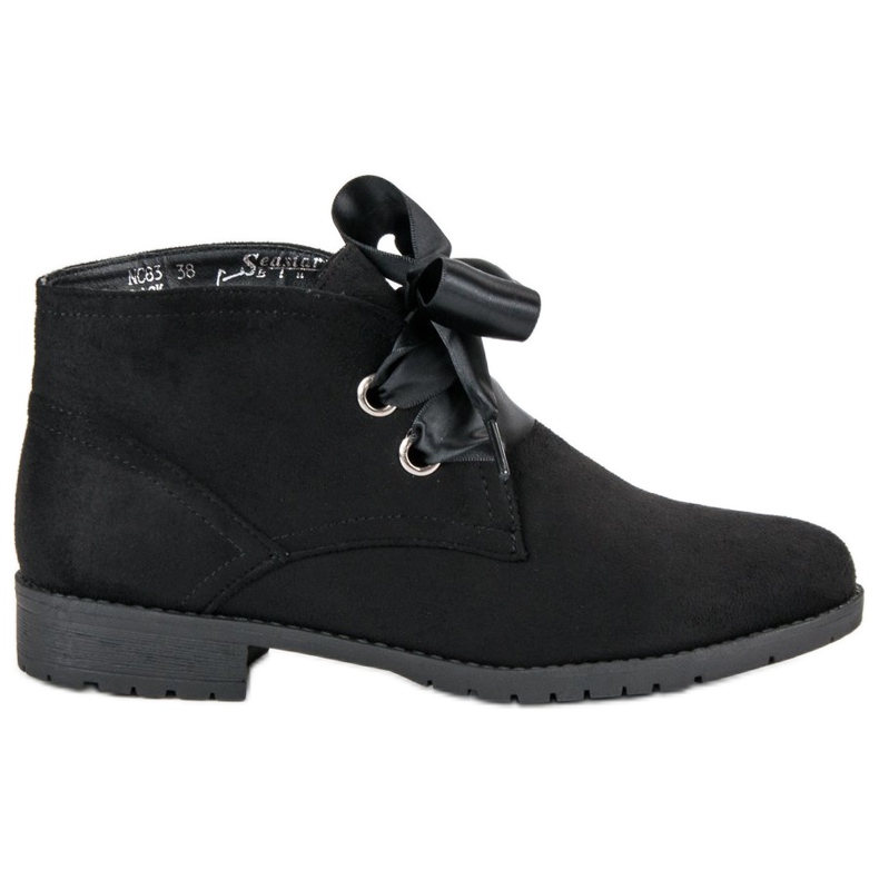 Seastar Suede lace-up boots black