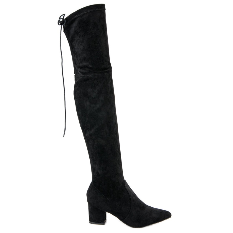 Vices Black Thigh-boots In Spitz