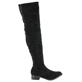Seastar Black suede thigh boots