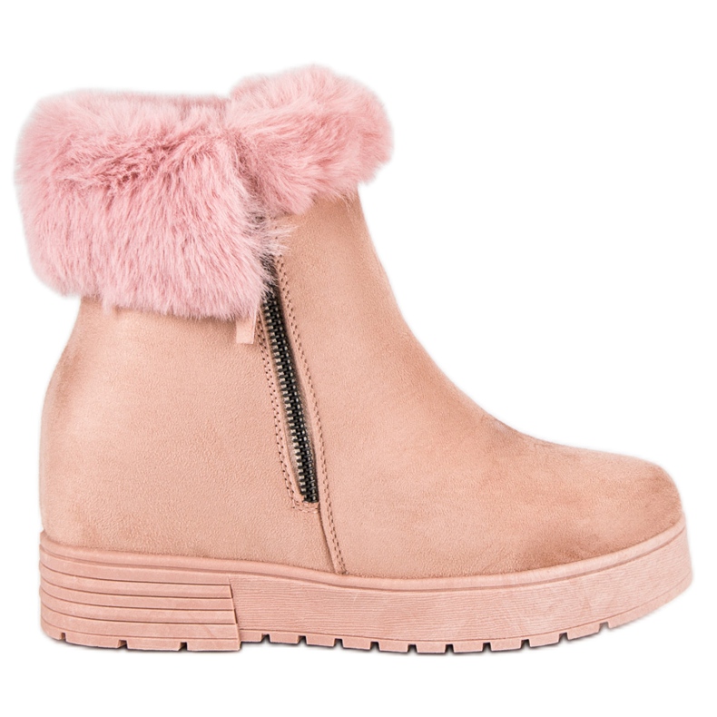 Lucky Shoes Pink Ankle Boots
