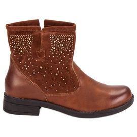 Mannika Brown slip-on boots