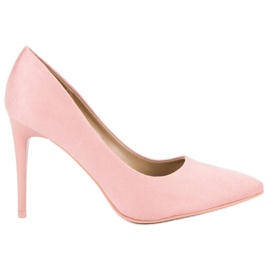 Suede heels pink