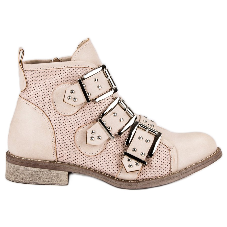 Sweet Shoes Light pink boots black