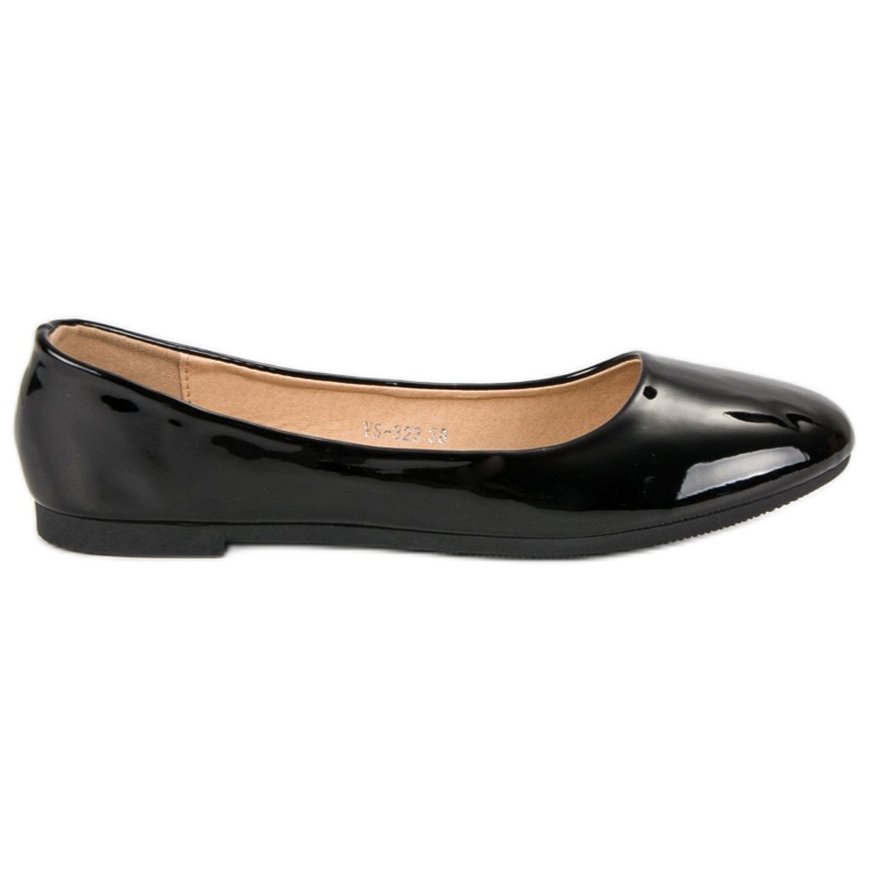 Top Shoes Lacquered ballerinas black