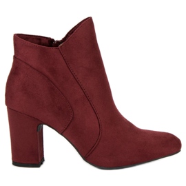 Kylie Elegant suede boots red