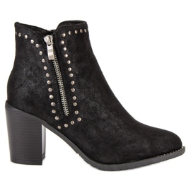 Kylie Black Booties On A Post Kylie Black Booties On A Post