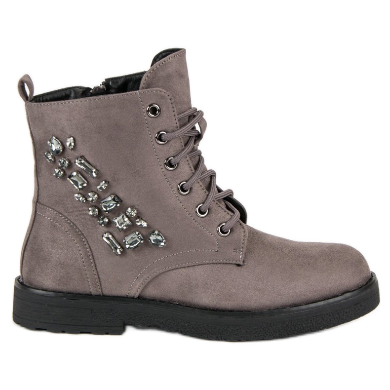 Bestelle Suede trappers grey
