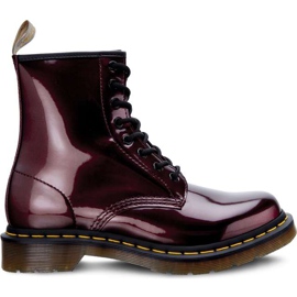 Dr. Martens Vegan 1460 Chrome Oxblood Chrome Paint Metallic red
