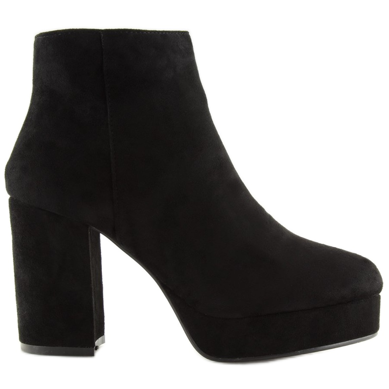 Black wide-heeled boots YQ207 Black Black wide-heeled boots YQ207 Black