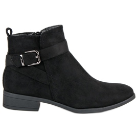 Top Shoes Classic ankle boots with a zipper black