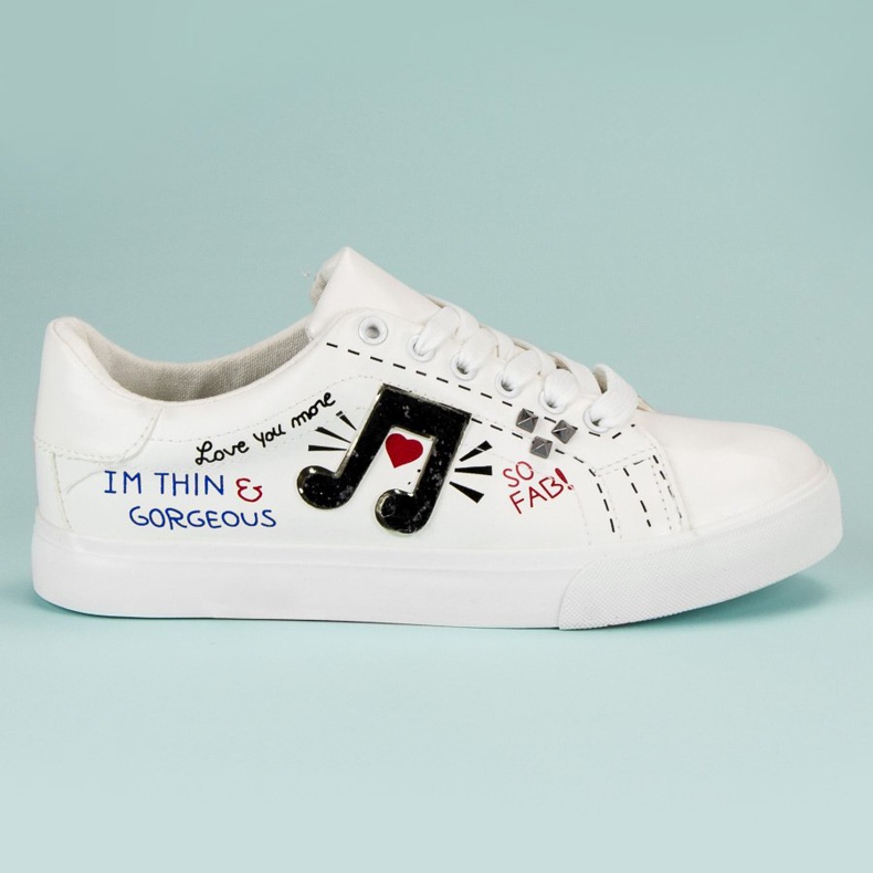 Stylish white sneakers