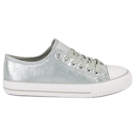 Silver sneakers grey