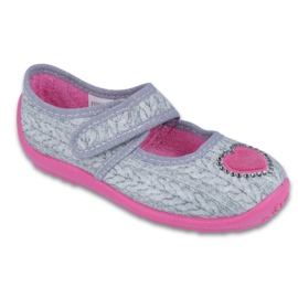Befado children's shoes 945Y326 grey pink Befado children's shoes 945Y326 grey pink