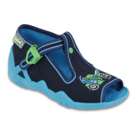 Befado children's shoes 217P095 green navy blue Befado children's shoes 217P095 green navy blue