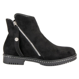 Queentina Comfortable autumn boots black Queentina Comfortable autumn boots black
