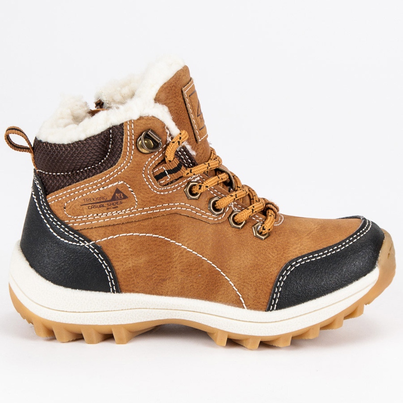 Arrigo Bello Boys' shoes with sheepskin brown