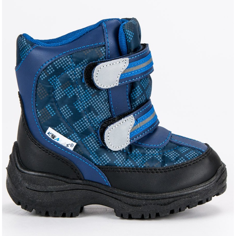 Warmed velcro snow boots blue Warmed velcro snow boots blue