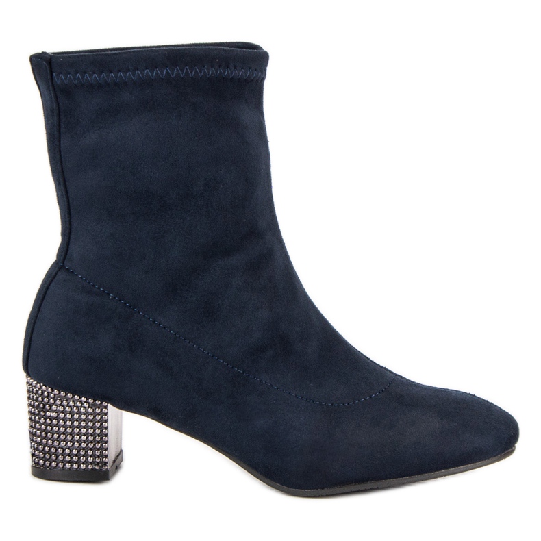 Kylie Slip-on Navy Blue Boots