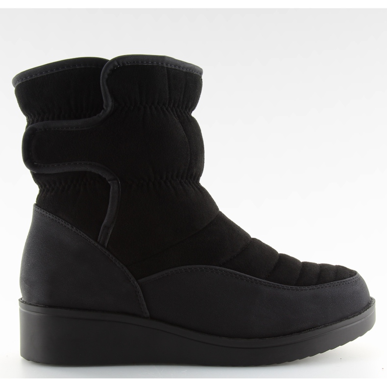 Women's black snow boots F176P black II-GAT