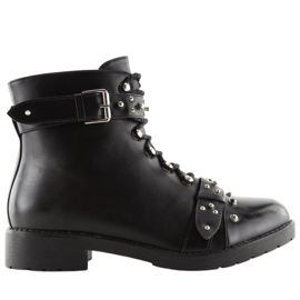 Black Boots with studs black A3309 Black