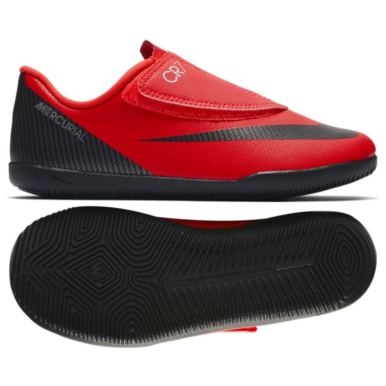 Indoor shoes Nike Mercurial Vapor 12 Club Ps (V) CR7 Ic Jr AJ3107-600 red red