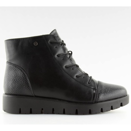 Black lace-up boots 6707-1 black Black lace-up boots 6707-1 black