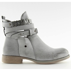 Cut out boots gray 302-PA gray grey Cut out boots gray 302-PA gray grey
