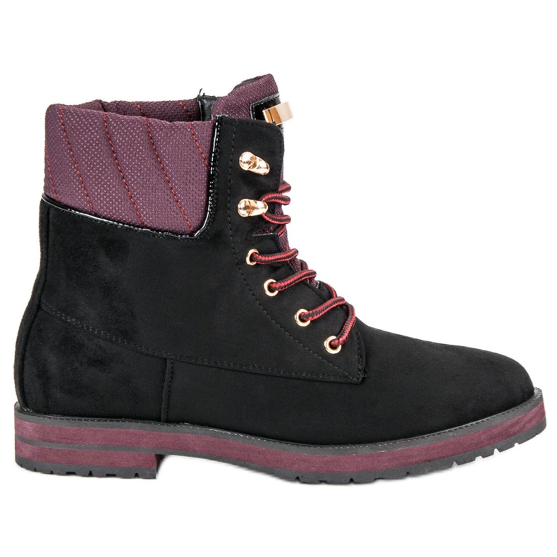 Ideal Shoes Black trappers Ideal Shoes Black trappers