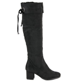 Black suede boots Black suede boots