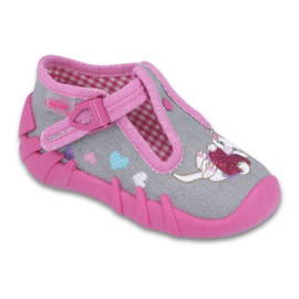 Befado children's shoes 110P338 grey pink Befado children's shoes 110P338 grey pink