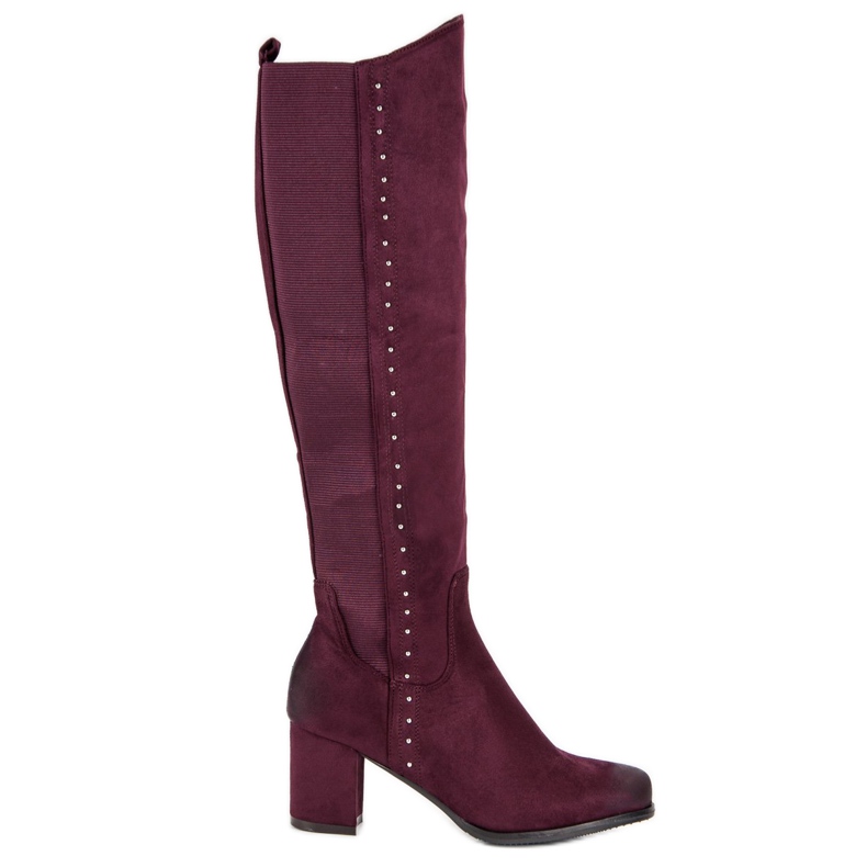 Comfortable VINCEZA high heel boots red