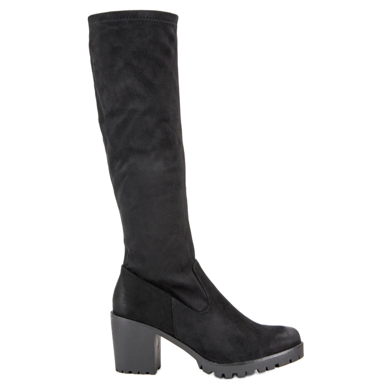 Suede high-heeled boots from VINCEZA black