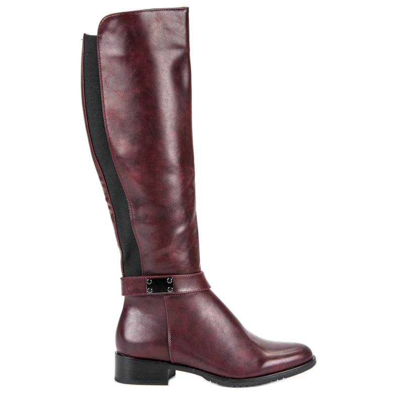 VINCEZA maroon boots red