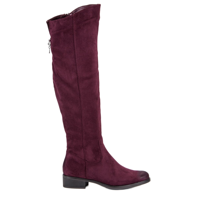 VINCEZA maroon boots red