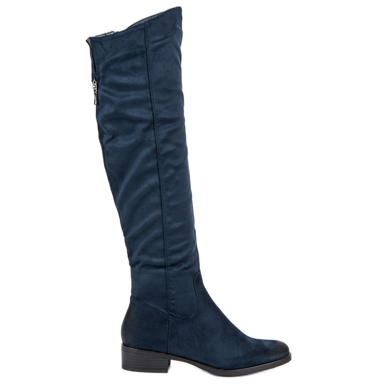VINCEZA navy blue boots