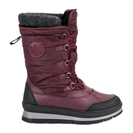 Mckeylor Fashionable burgundy snow boots red