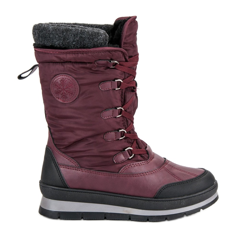 Mckeylor Fashionable burgundy snow boots red