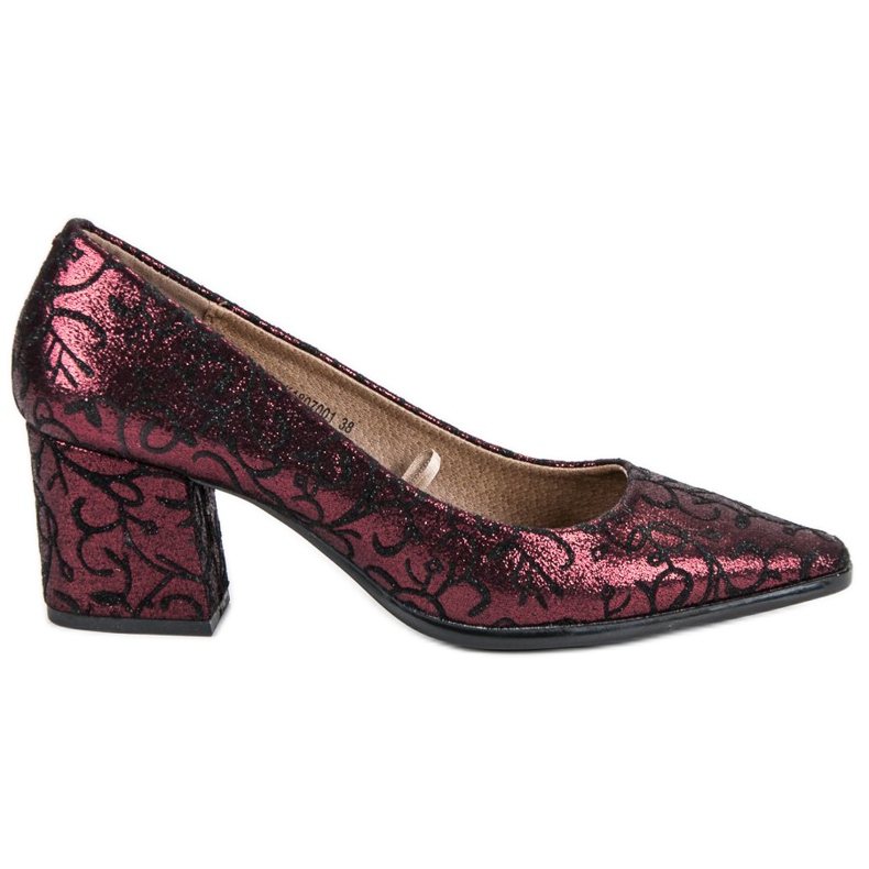 Kylie Elegant Burgundy Pumps red